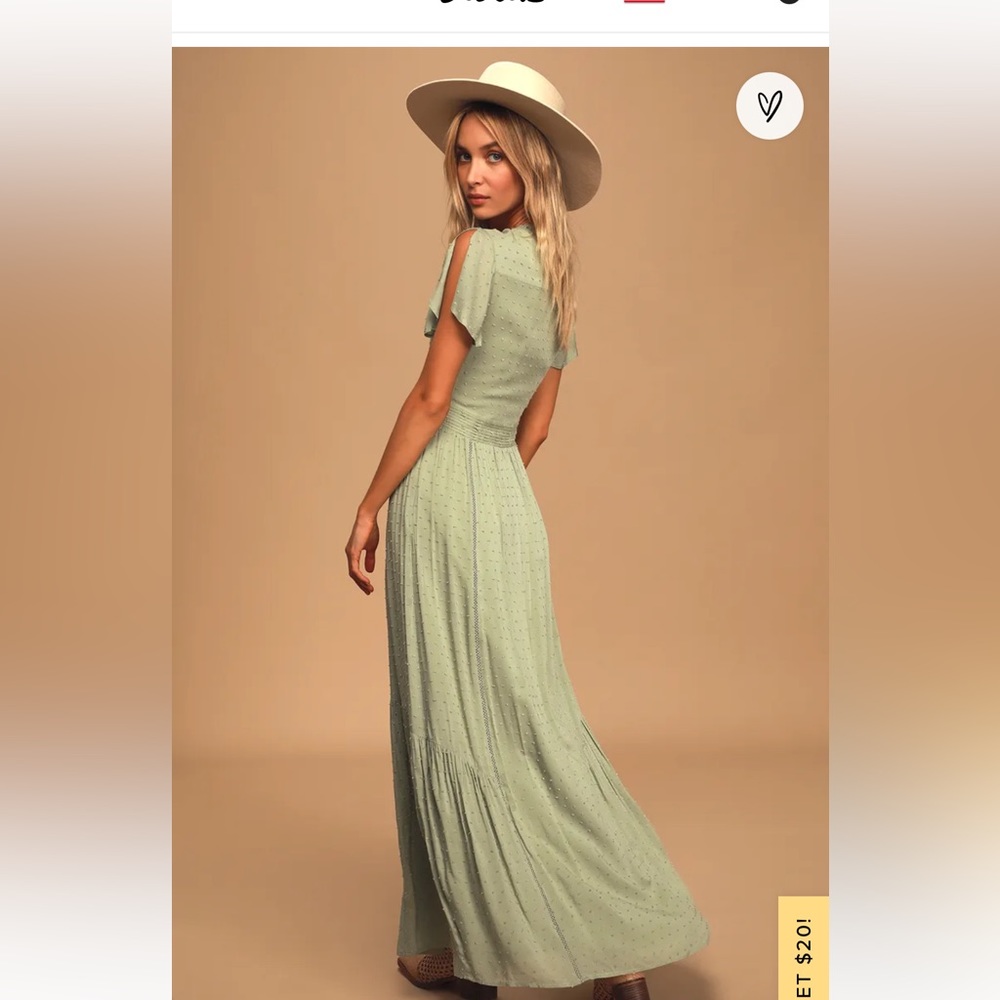Lulus sage green maxi dress